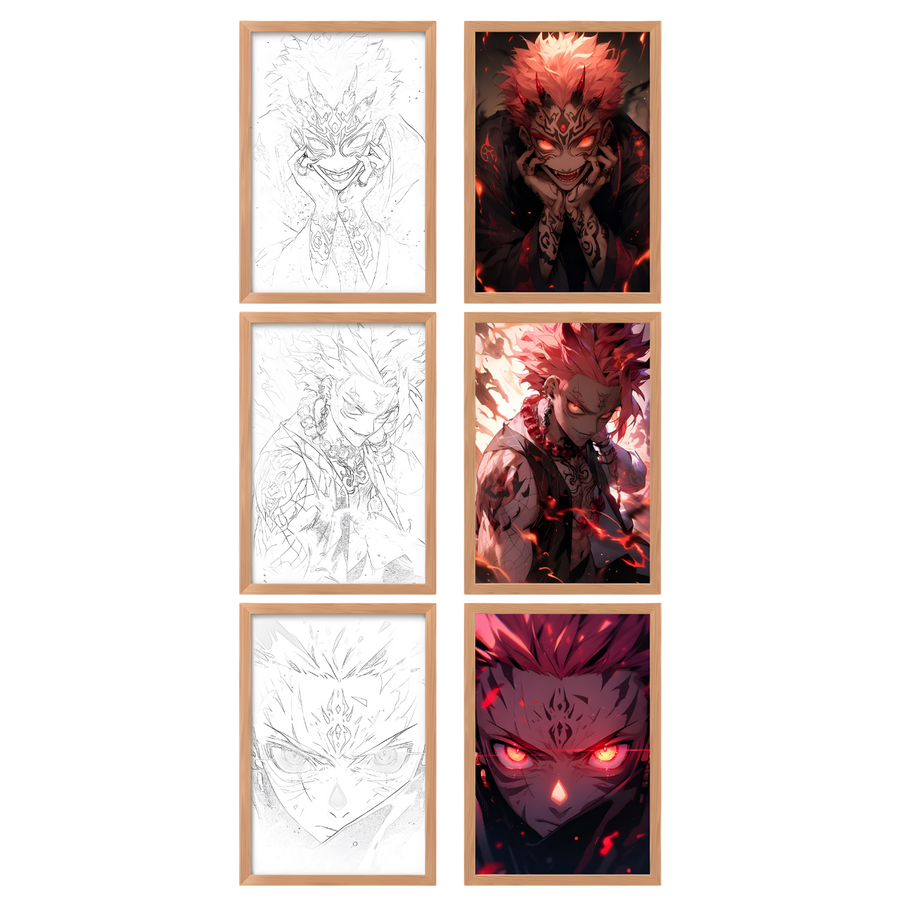 Jujutsu Kaisen Sukuna Işıklı Tablo