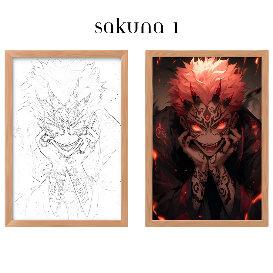 Jujutsu Kaisen Sukuna Işıklı Tablo