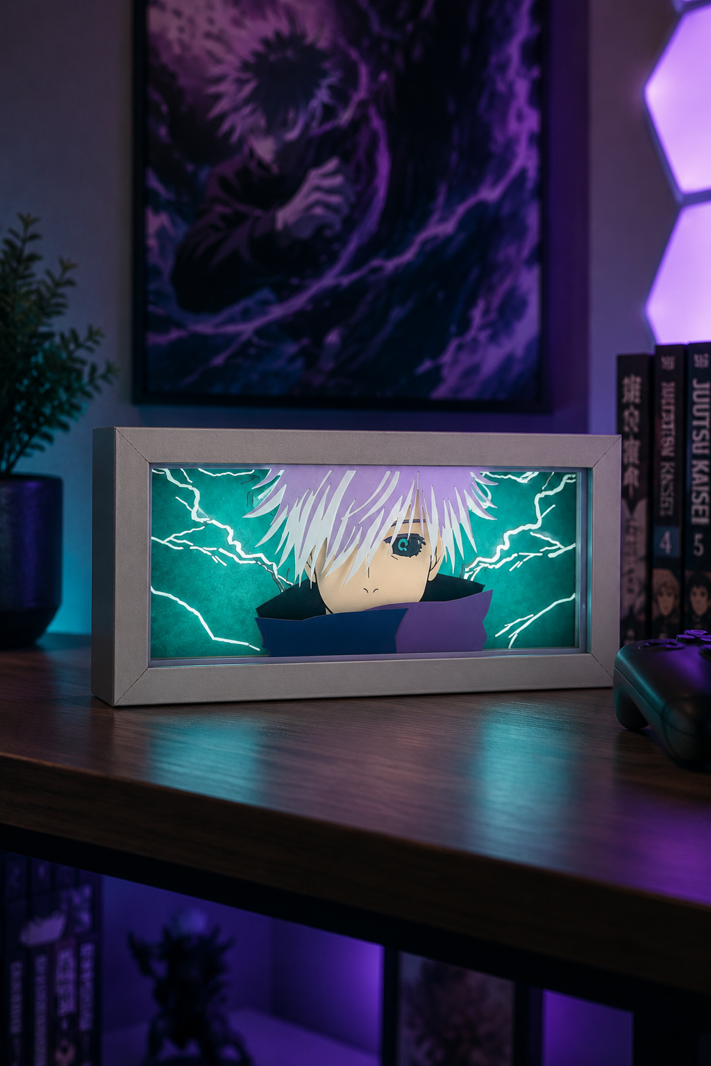 3D Gojo Anime Işıklı Kutu