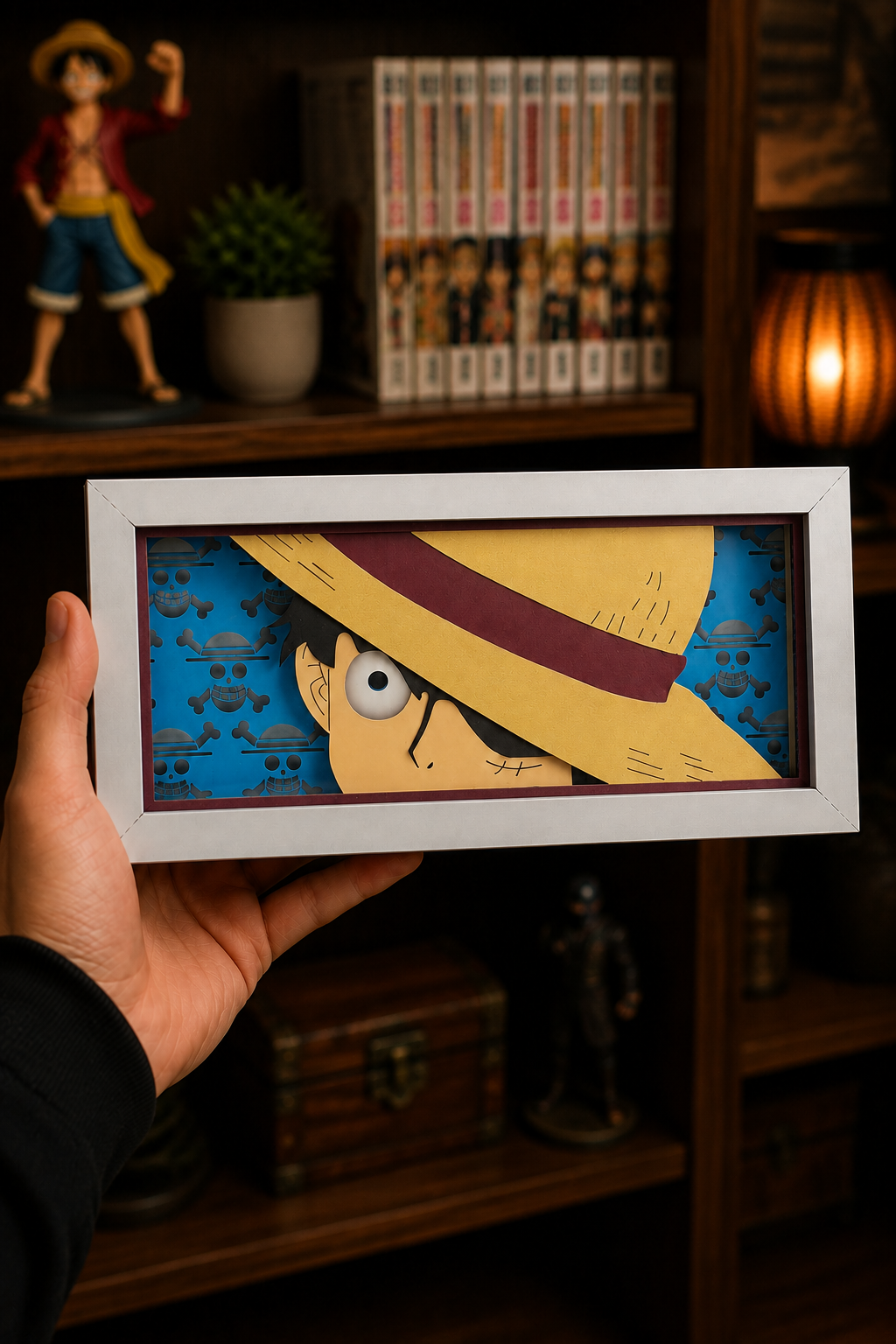 3D Luffy Anime Işıklı Kutu