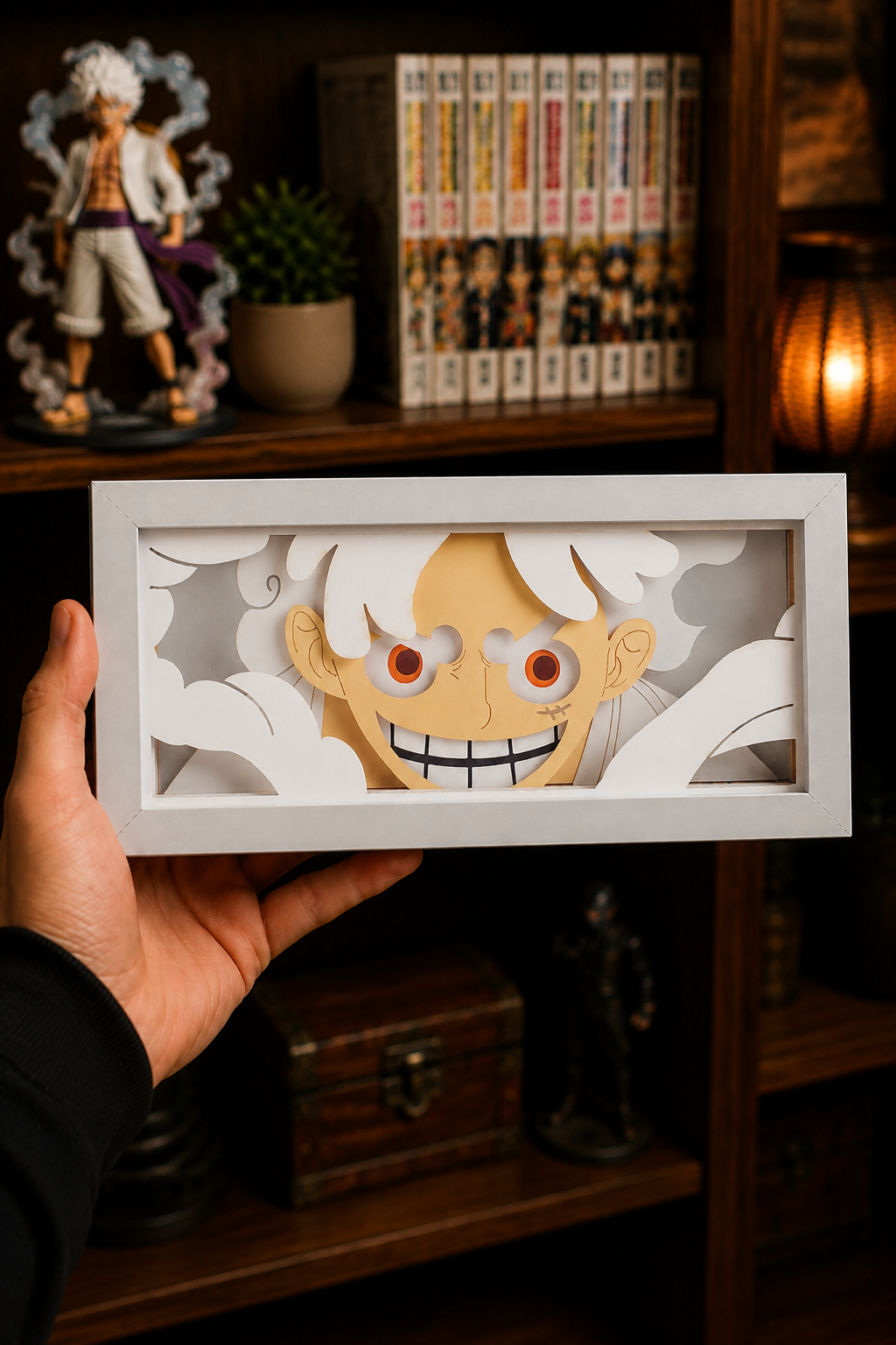3D Luffy Anime Işıklı Kutu