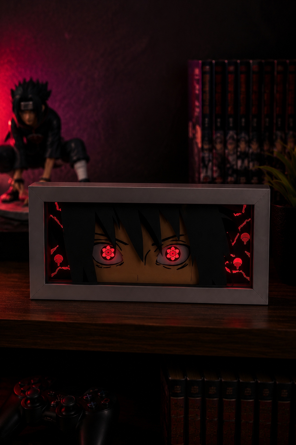 3D Sasuke Anime Işıklı Kutu