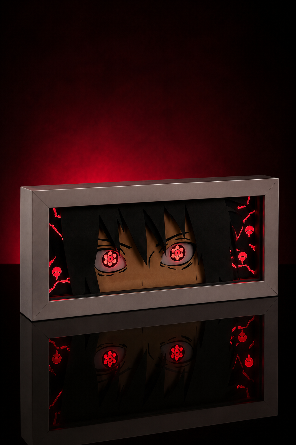 3D Sasuke Anime Işıklı Kutu
