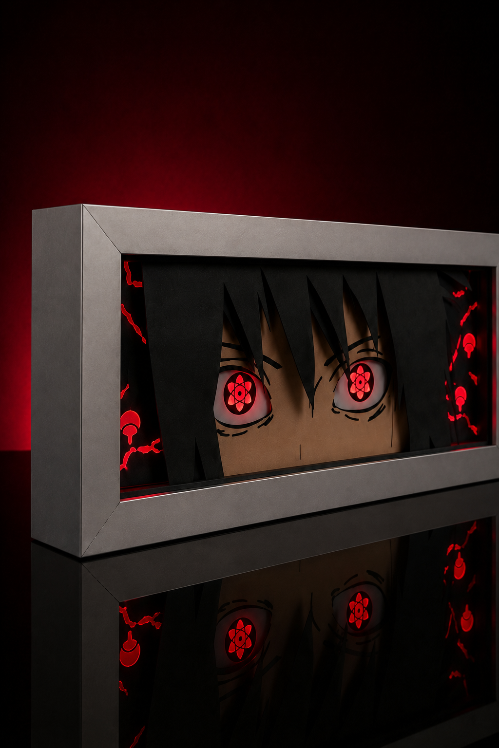 3D Sasuke Anime Işıklı Kutu