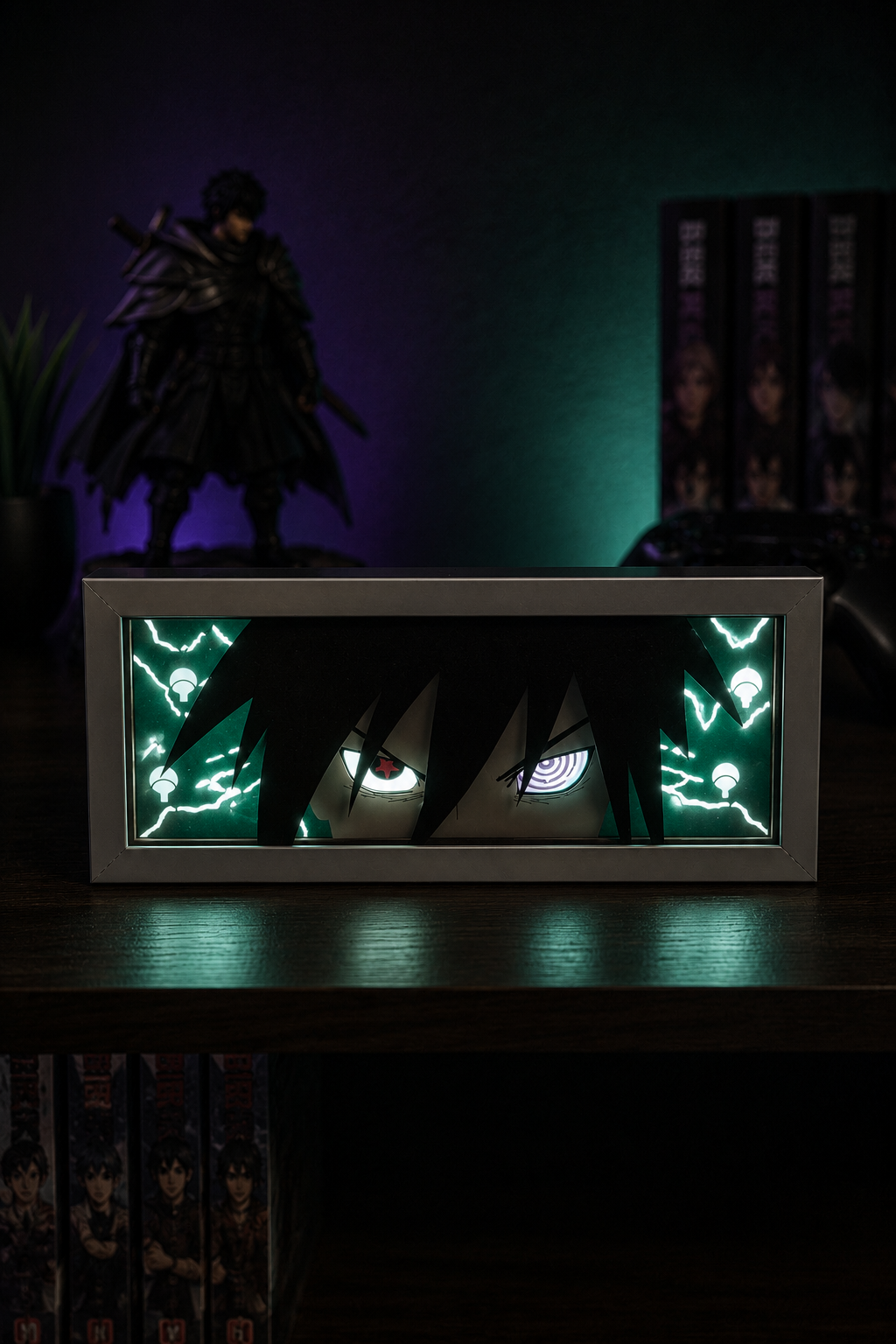 3D Sasuke Anime Işıklı Kutu