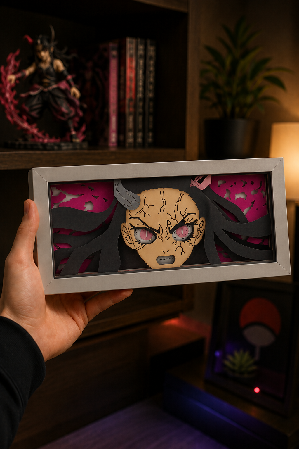 3D Nezuko Anime Işıklı Kutu