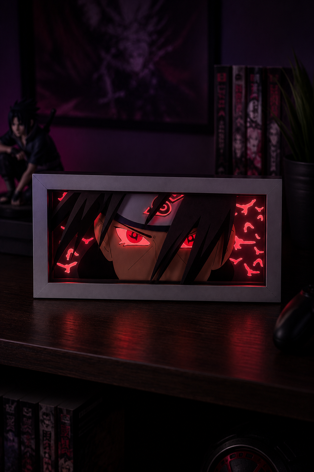 3D Young Itachi Anime Işıklı Kutu
