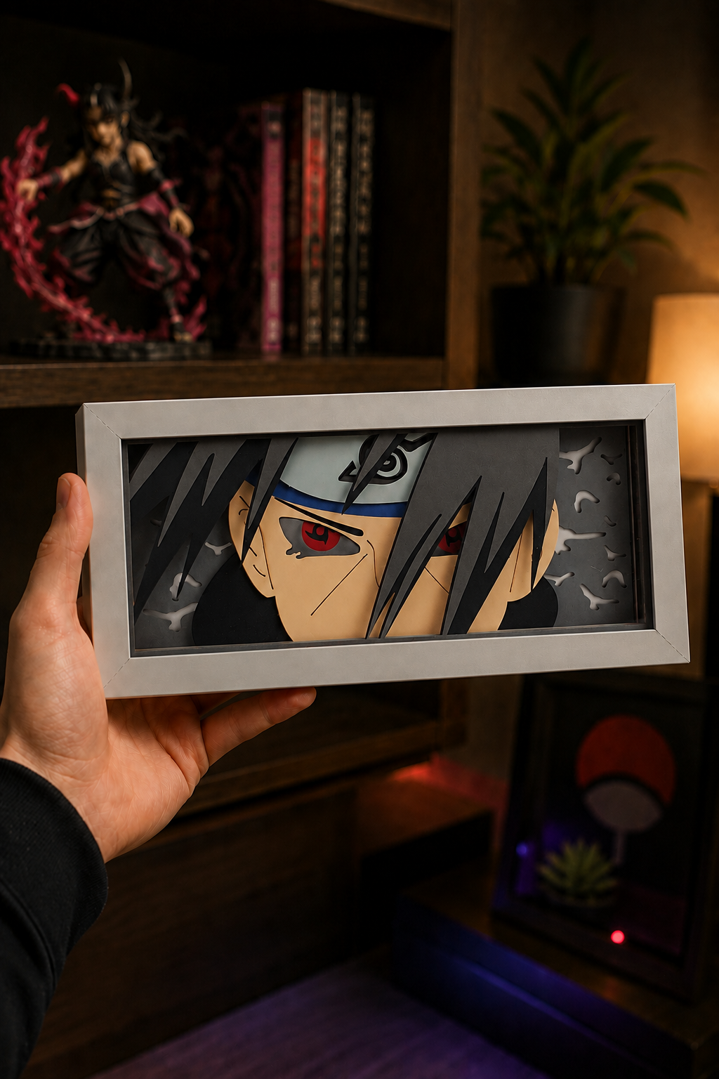 3D Young Itachi Anime Işıklı Kutu