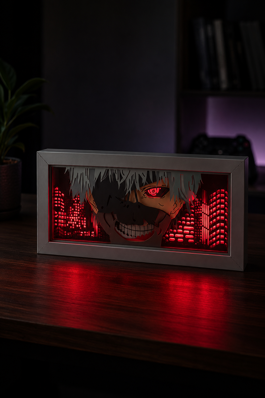3D Dark Kaneki Anime Işıklı Kutu