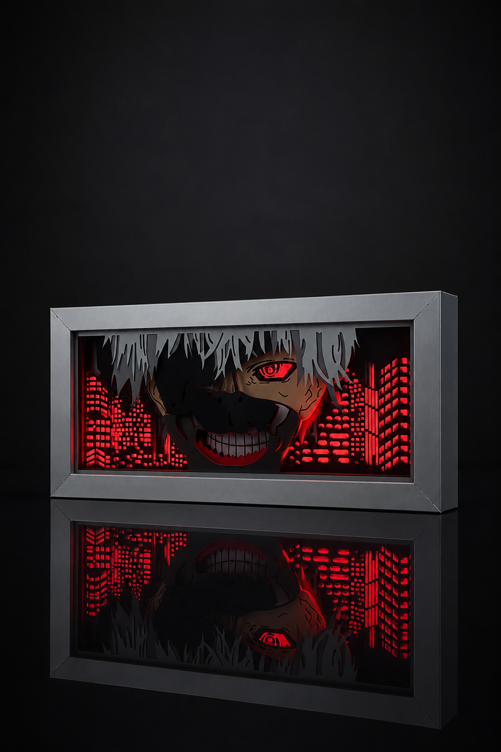 3D Dark Kaneki Anime Işıklı Kutu
