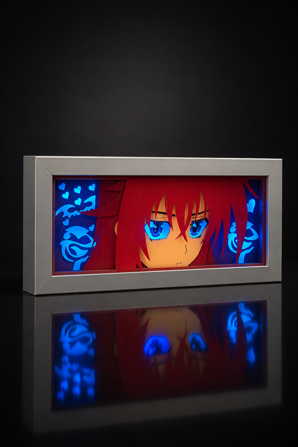 3D Rias Anime Işıklı Kutu
