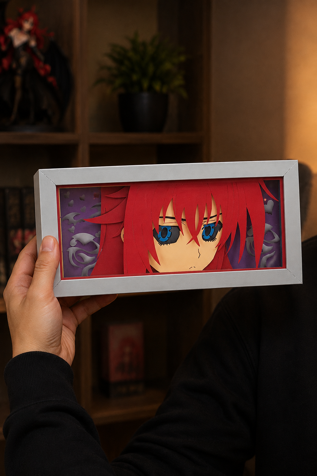 3D Rias Anime Işıklı Kutu