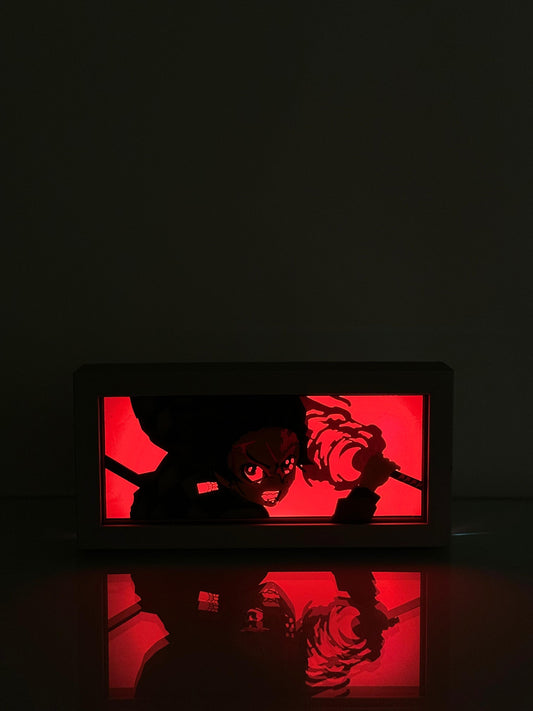 3D Tanjiro Anime Işıklı Kutu